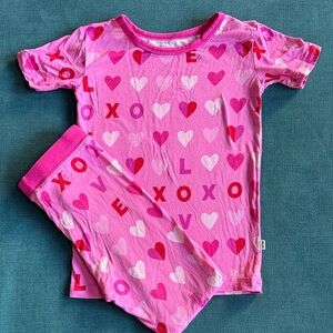 Little Sleepies XOXO Pajamas - 2 piece - short sleeve top and pants. 3T